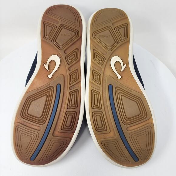 OluKai Dede Nohea Pae Slip-on Sneaker Men 11.5 Navy Blue Mesh Lightweight - Picture 12 of 14